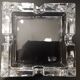 Imposing minimalist vintage crystal ashtray from the 70s