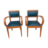 green leather bridge chairs