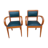 green leather bridge chairs
