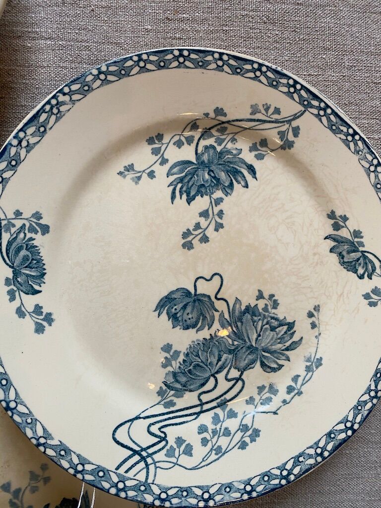 Set 8 dessert plate with serving dish