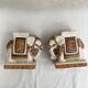 Pair of ceramic elephant ashtrays dimensions: height -14cm- width -13.5cm-