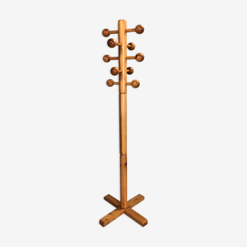Coat rack in solid pine Scandinavian design