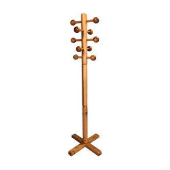 Coat rack in solid pine Scandinavian design
