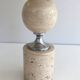 Travertine and chrome lamp. Philippe Barbie