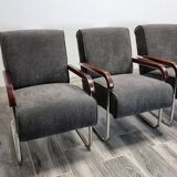Tubular Armchairs by Anton Lorenz for Ton