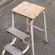Folding wooden stool step ladder