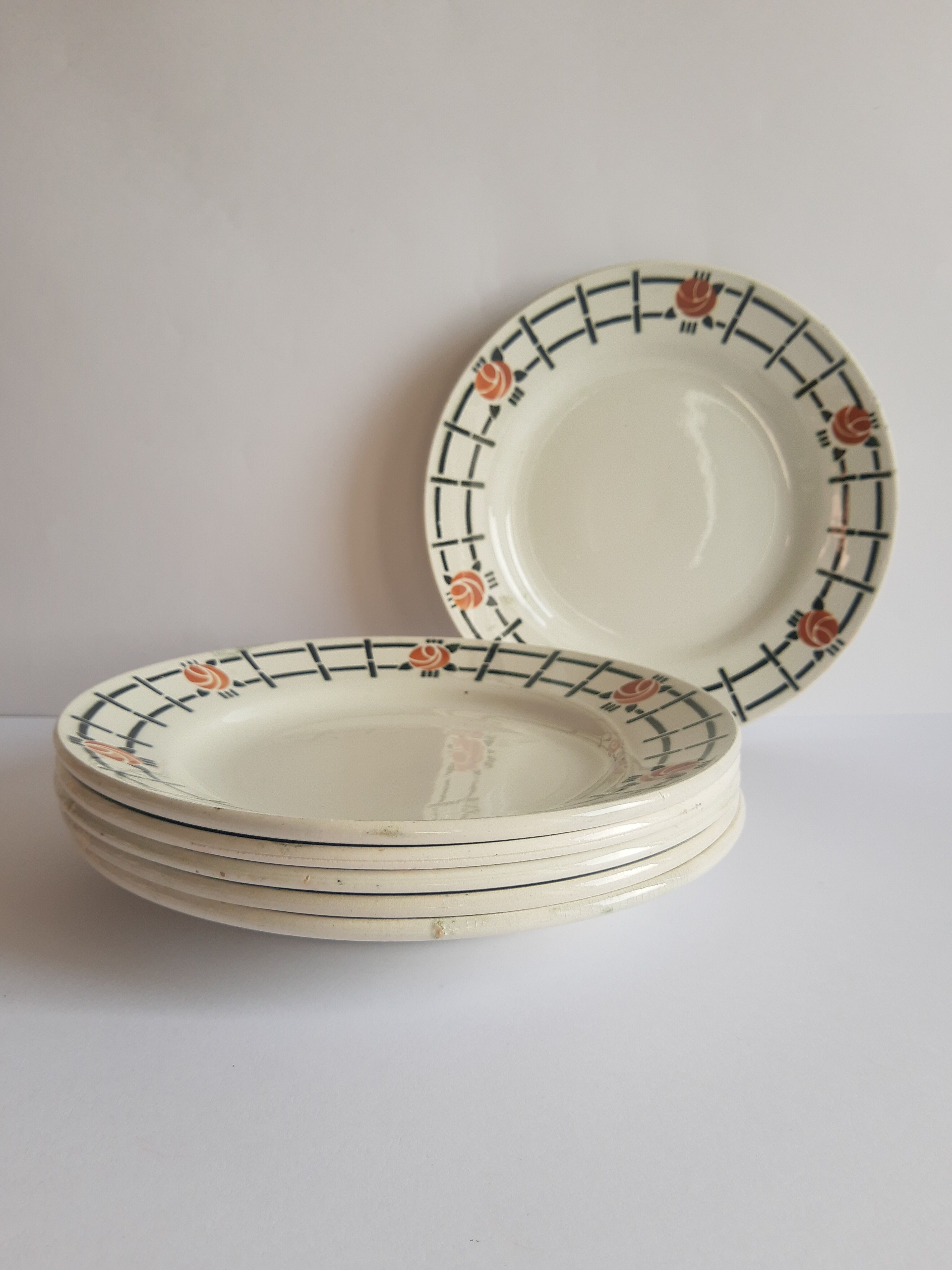 Set of 6 flat plates St amand vintage vintage