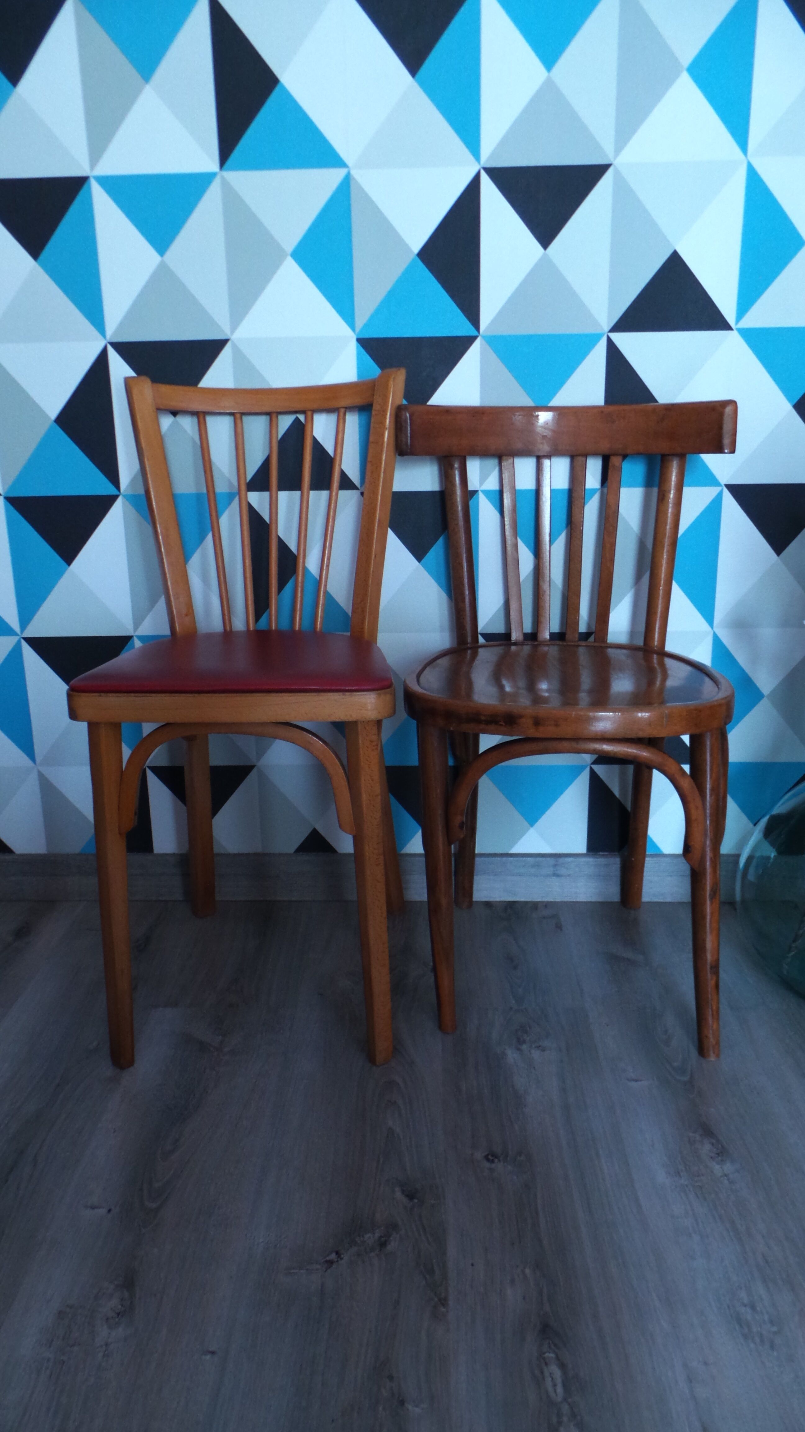 Set Baumann 60 year vintage Bistro chairs