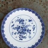 Collectible porcelain plate rijks museum flowers and blue birds, vintage and collector