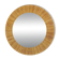 Mid-century Round Wall Mirror Italian Riviera in Raffia with a Bast Frame, 1950s