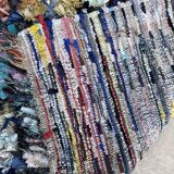 Moroccan carpet Boucherouite colored - 92 x 241 cm