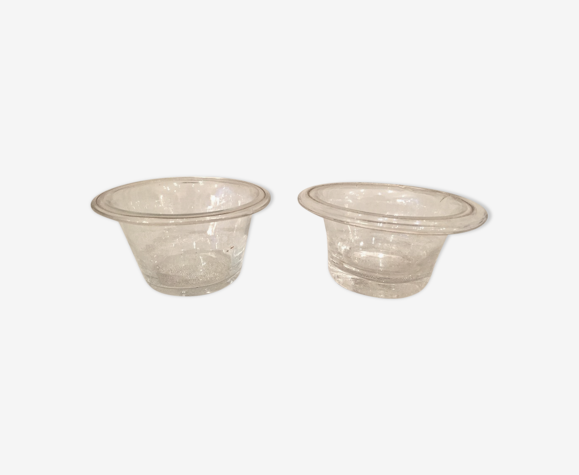 Suite of 2 glasses with jams breath conical mouth