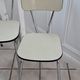 Set of 3 pale yellow chairs in Formica 70s