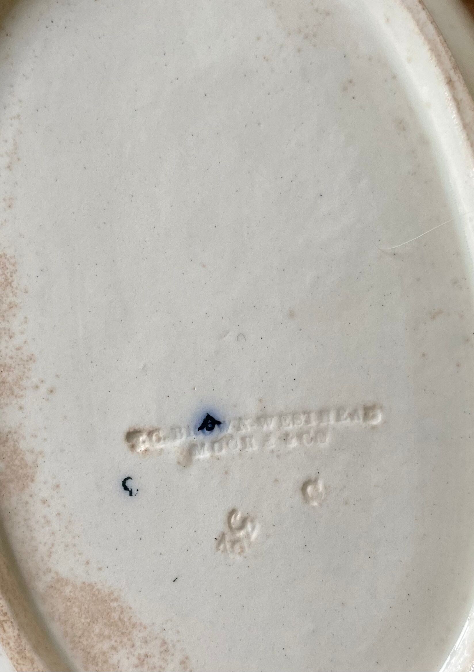 Old English earthenware sauce boat