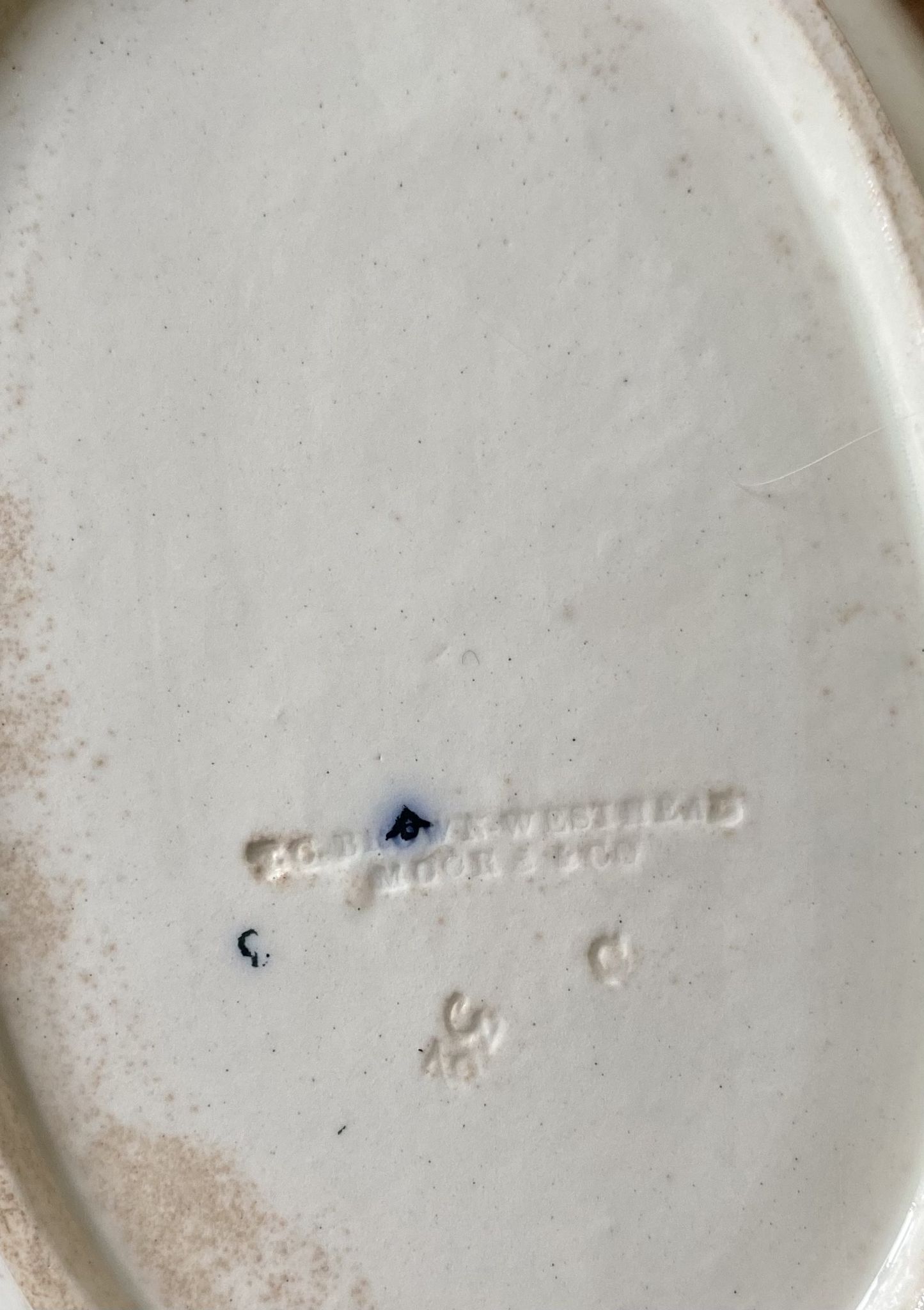 Old English earthenware sauce boat