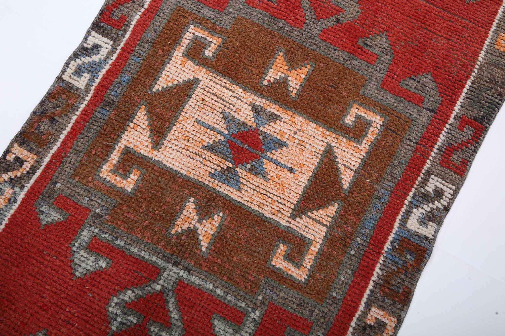 3x10 Mid Century Modern Burgundy Vintage Runner Rug, 97x3235Cm