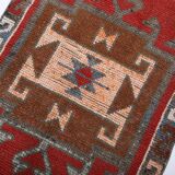 3x10 Mid Century Modern Burgundy Vintage Runner Rug, 97x3235Cm