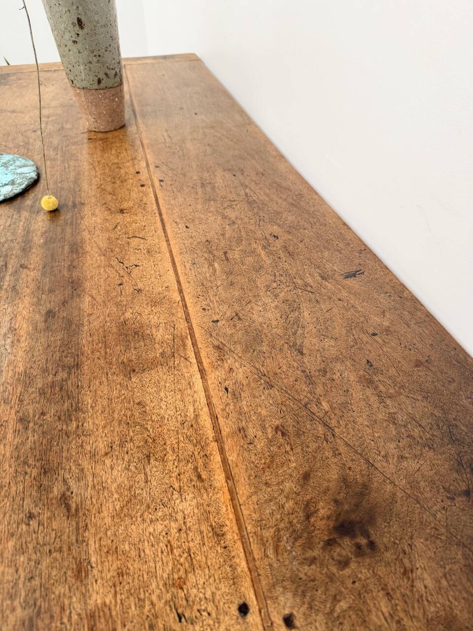 19th century walnut drapery table 2m1