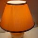 Lampe de chevet pied boule bois blond, abat jour ecru