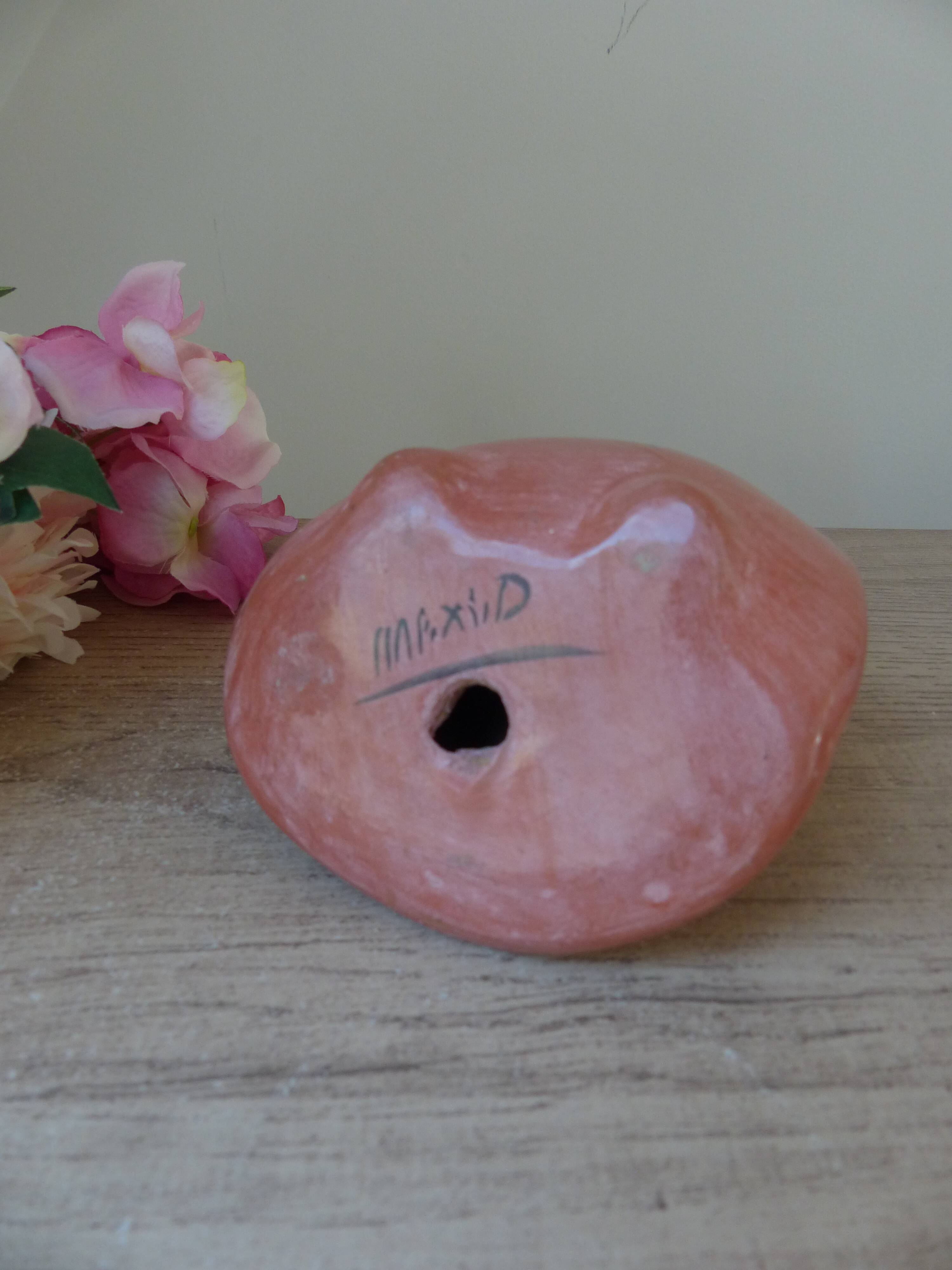 Vintage mexican owl decor bird dove ceramic hand painted tonala