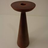 Large teak candleholder from Anri Form, Italy, 1960s.