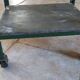 Industrial green metal bedside storage from the 50s