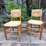 Charlotte Perriand 2 chairs mulched Bauche model n ° 19 ash 1950