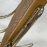 Vintage rocking chair brass bentwood design 1970s