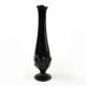 Vase Art Déco, verre hyalite noir, Ząbkowice, Pologne, années 1970