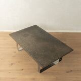 1970s brutalist coffee table by Peter Draenert