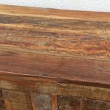 Old wooden cabinet. 8 doors.