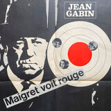 Original cinema poster "Maigret sees red" Jean Gabin 60x80cm 1963