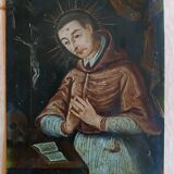 Antique painting on copper - Saint Charles Borromeo - Italian School, 17th century