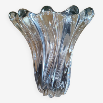 Vase Corolle en verre de Cristal