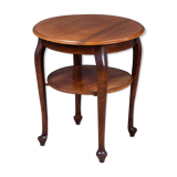 Round antique side table in mahogany