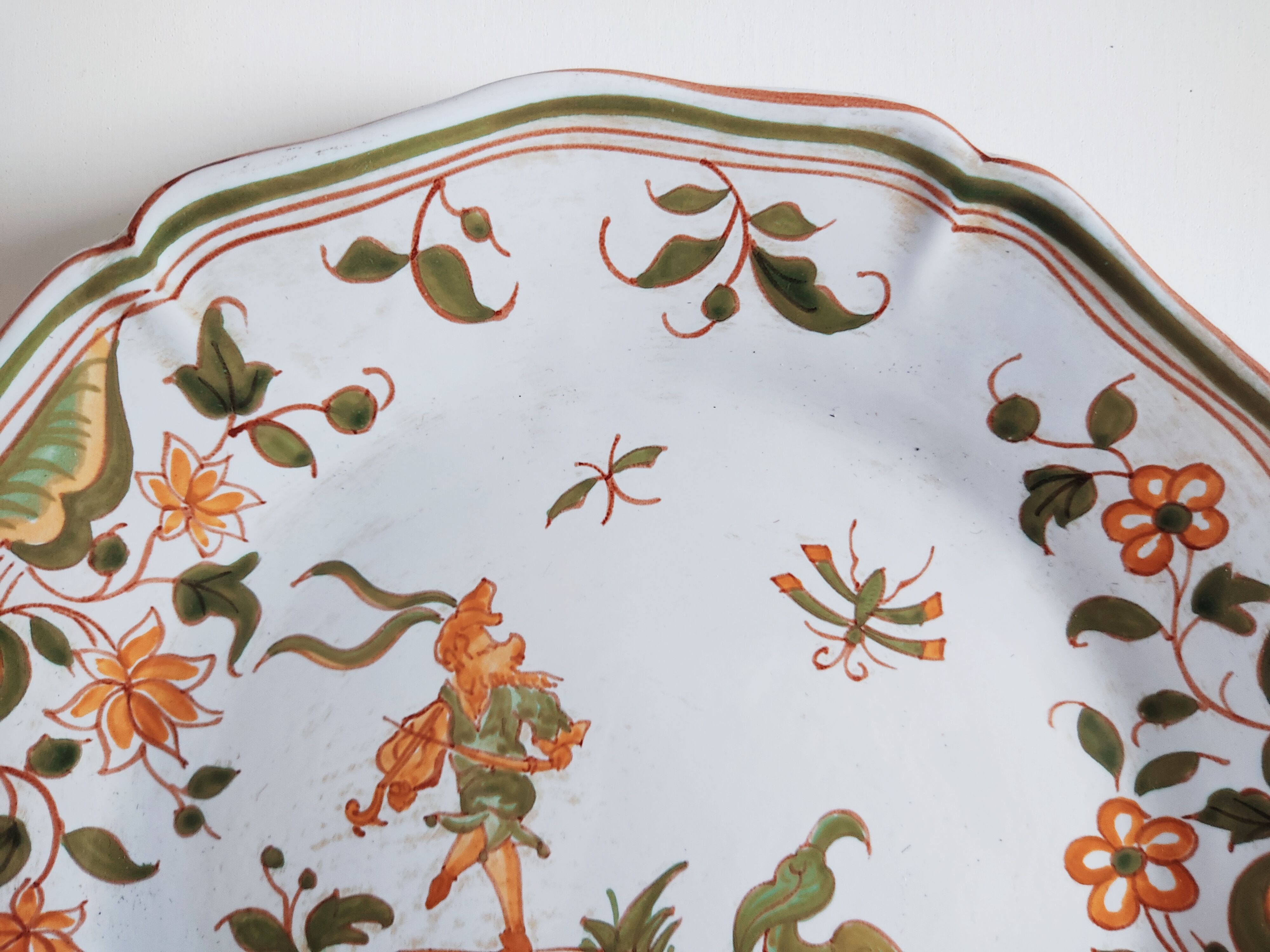 Hand-painted earthenware plate