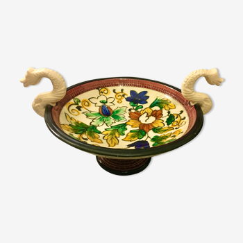 Dragon handle ceramic dish