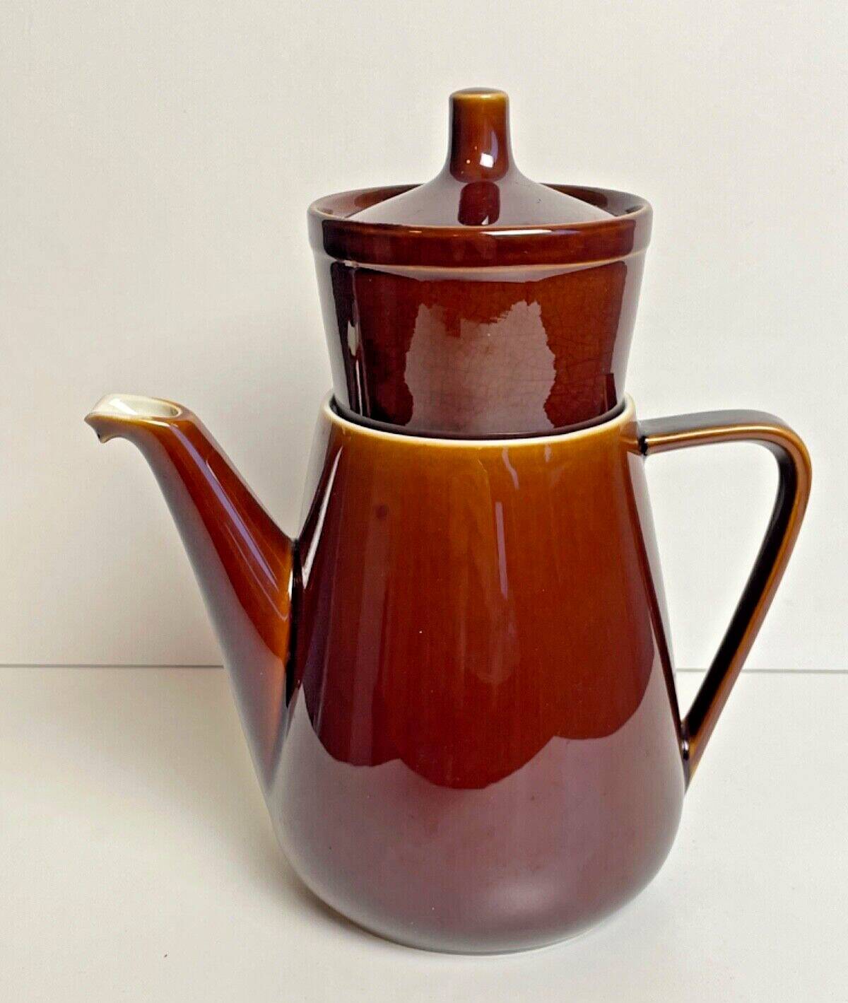 Vintage Villeroy & Boch teapot, in brown stoneware, made in Luxembourg