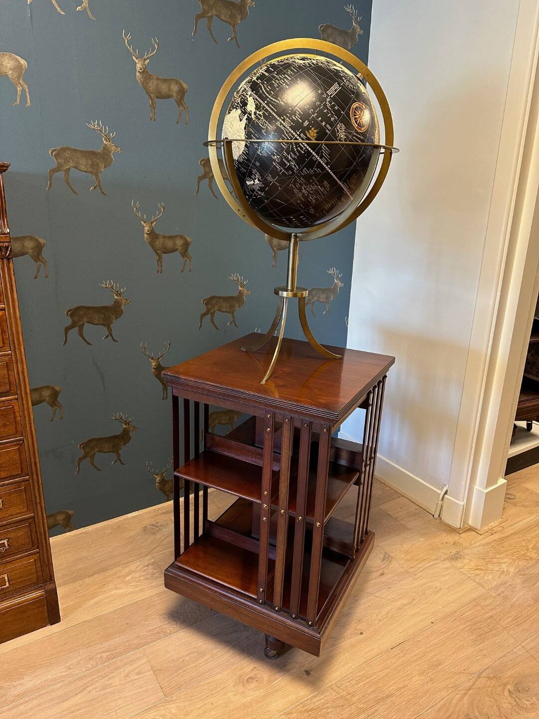 Antique revolving bookcase