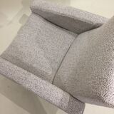 Reupholstered modernist armchair