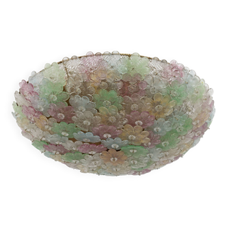 Attributed to Barovier & Toso Mid-century Modern Murano Glass Ceiling Light