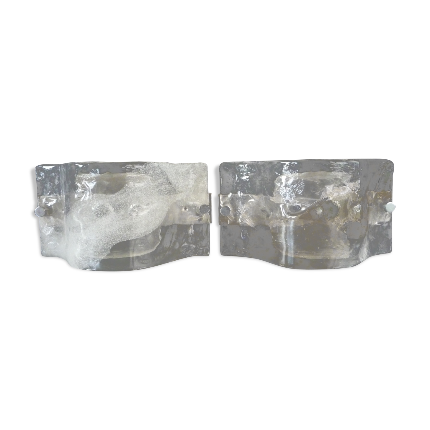Paire d'appliques vintage Carlo Nason pour Mazzega  Murano