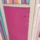 Paravent ancien 4 feuilles bois et tissu