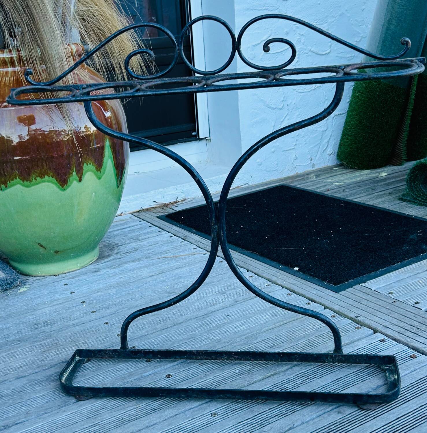 very original wrought iron umbrella stand 1930