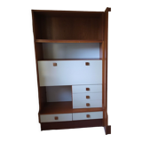 Bibliothèque bureau chambre années 70