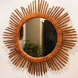Rattan sun mirror