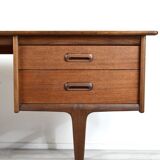 Bureau Afromosia du milieu du siècle de A. Younger conçu par John Herbert. Vintage Moderne / Rétro / Danois