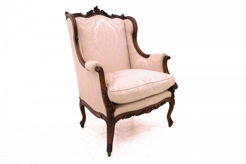 Wingback armchair, France, circa 1890.