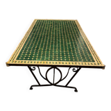 Table en fer forgé et mosaïque