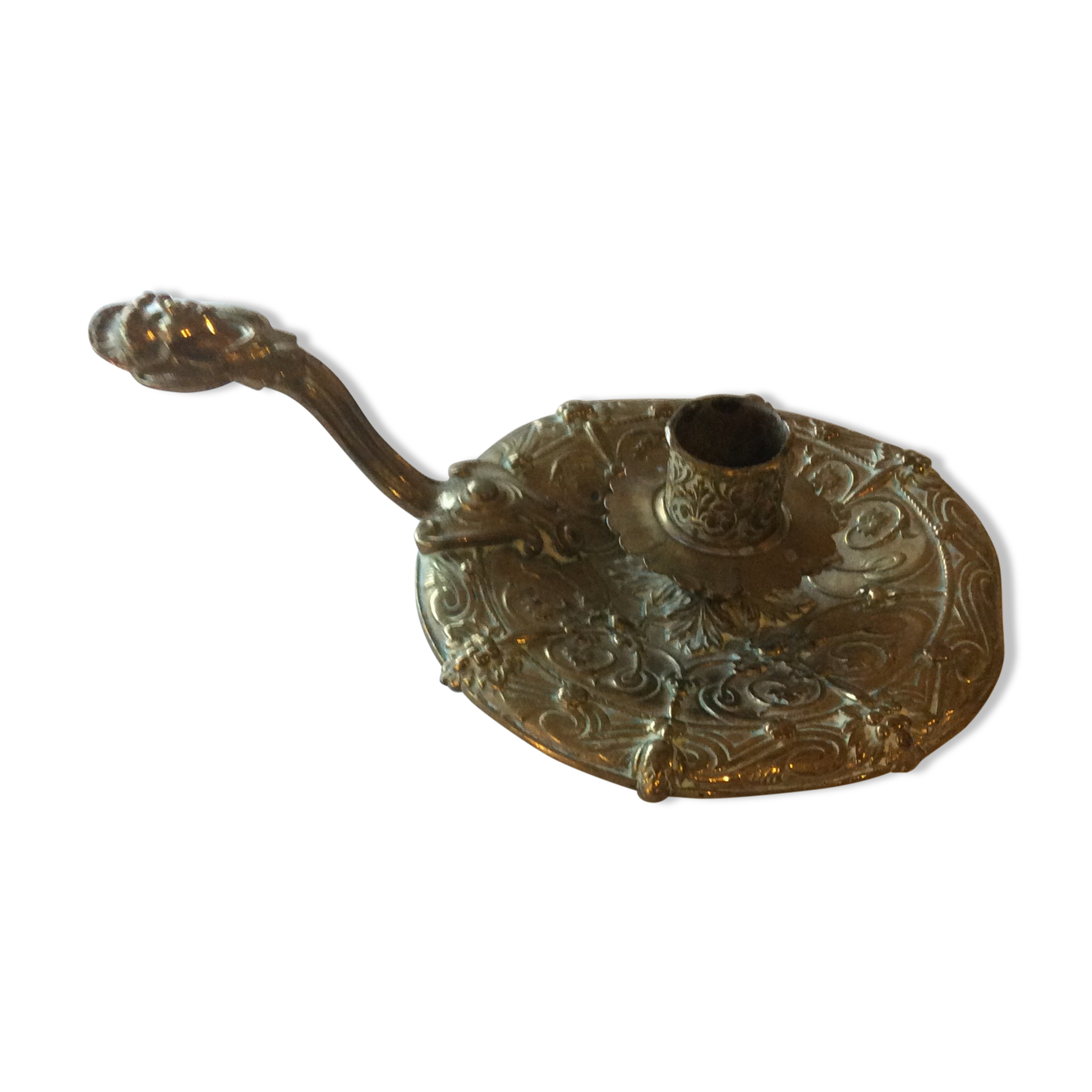 Solid brass candle holder